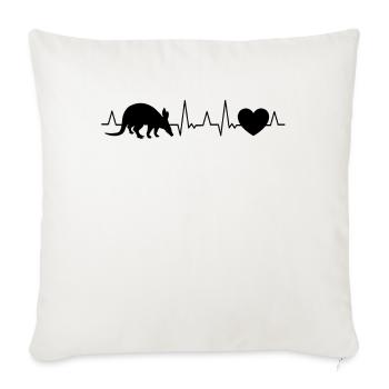 Aardvark heartbeat - Sofa pillowcase 17,3'' x 17,3'' (45 x 45 cm) - natural white - Front