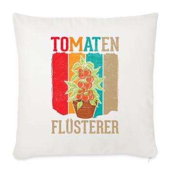 Der Tomaten Flüsterer Tomaten Paradeiser - Sofakissenbezug 45 x 45 cm - Naturweiß  - Vorne