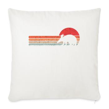 Erdferkel Retro Aardvark Vintage - Sofa pillowcase 17,3'' x 17,3'' (45 x 45 cm) - natural white - Front