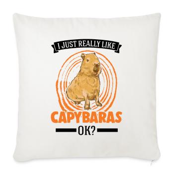 I just like Capybara's capybara - Sofa pillowcase 17,3'' x 17,3'' (45 x 45 cm) - natural white - Front