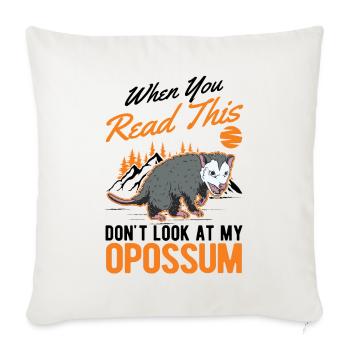 Opossum Gift Possum Marsupial - Sofa pillowcase 17,3'' x 17,3'' (45 x 45 cm) - natural white - Front