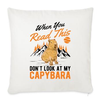 Capybara Gift Capibara capybara - Sofa pillowcase 17,3'' x 17,3'' (45 x 45 cm) - natural white - Front