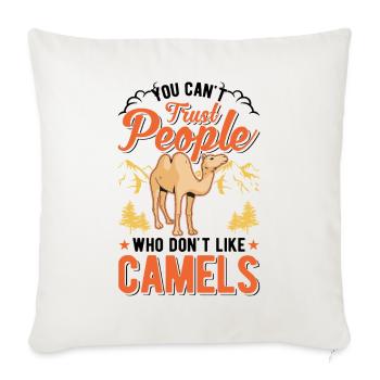 Camel Dromedary Egypt Gift Big Camel - Sofa pillowcase 17,3'' x 17,3'' (45 x 45 cm) - natural white - Front