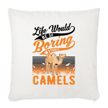 Camel Gift Dromedary Camel Big Camel - Sofa pillowcase 17,3'' x 17,3'' (45 x 45 cm) - natural white - Front