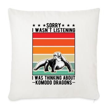 Komodo dragon monitor lizard Komodo dragon - Sofa pillowcase 17,3'' x 17,3'' (45 x 45 cm) - natural white - Front