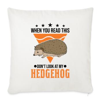 Igel Geschenk Stacheligel - Sofakissenbezug 45 x 45 cm - Naturweiß  - Vorne