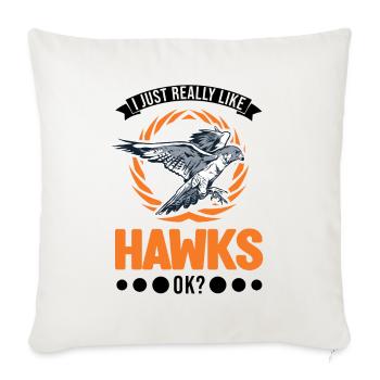 Falke Falkner Turmfalke Falknerei Falkner - Sofakissenbezug 45 x 45 cm - Naturweiß  - Vorne