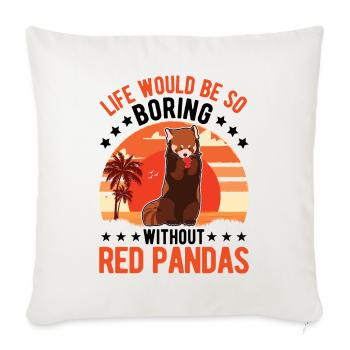 Red Panda Gift Cat Bear Red Panda - Sofa pillowcase 17,3'' x 17,3'' (45 x 45 cm) - natural white - Front