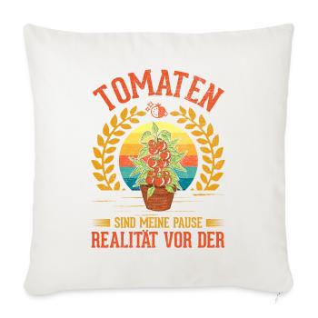Tomato growers Tomatoes - Sofa pillowcase 17,3'' x 17,3'' (45 x 45 cm) - natural white - Front