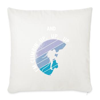Klettern Bouldern - Sofakissenbezug 45 x 45 cm - Naturweiß  - Vorne