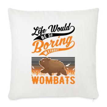 Australischer Wombat - Sofakissenbezug 45 x 45 cm - Naturweiß  - Vorne