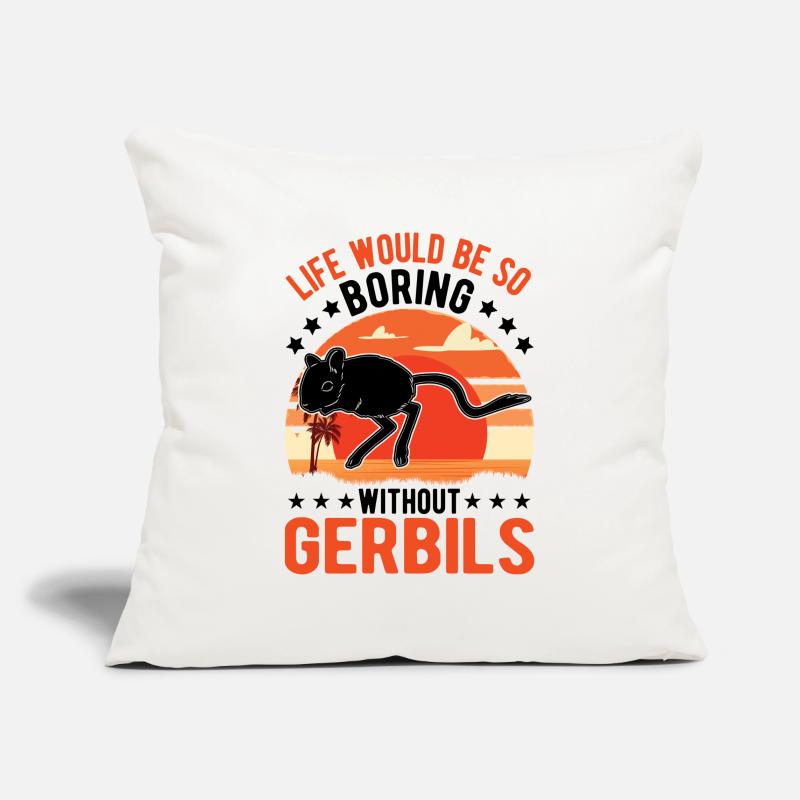 Gerbille Cadeau Rat de course mongol Gerbille Housse de coussin décorative 45 x 45 cm