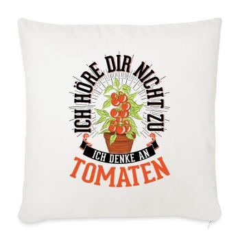 Tomaten Geschenk Tomatenzüchter Paradeiser - Sofakissenbezug 45 x 45 cm - Naturweiß  - Vorne
