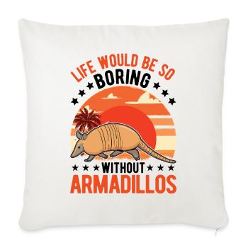 Armadillo Gift Armadillo - Sofa pillowcase 17,3'' x 17,3'' (45 x 45 cm) - natural white - Front