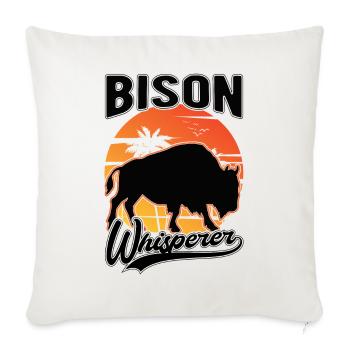 Buffalo Whisperer Buffalo Whisperer Water Buffalo - Sofa pillowcase 17,3'' x 17,3'' (45 x 45 cm) - natural white - Front
