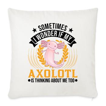 Axolotl Queue Cadeau Amphibien Axolotl - Housse de coussin décorative 45 x 45 cm - blanc nature - Devant