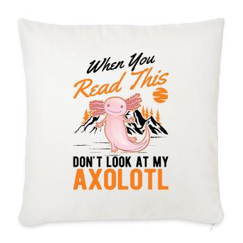 Axolotl Queue Cadeau Amphibien Axolotl - Housse de coussin décorative 45 x 45 cm - blanc nature - Devant