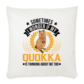 Quokka Gift Kangourou à queue courte - Housse de coussin décorative 45 x 45 cm - blanc nature - Devant