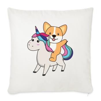 Corgi Unicorn Cute Animals Unicorn Dogs - Sofa pillowcase 17,3'' x 17,3'' (45 x 45 cm) - natural white - Front
