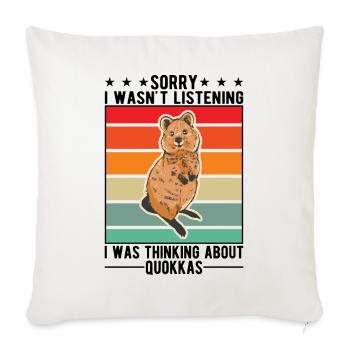 Quokka Gift Kangourou à queue courte - Housse de coussin décorative 45 x 45 cm - blanc nature - Devant