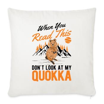 Quokka Gift Kangourou à queue courte - Housse de coussin décorative 45 x 45 cm - blanc nature - Devant