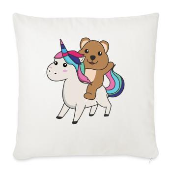 quokka licorne animaux mignons licornes quokkas - Housse de coussin décorative 45 x 45 cm - blanc nature - Devant