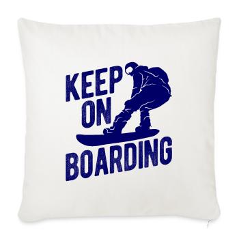 Snowboard Spruch für Snowboarder - Sofakissenbezug 45 x 45 cm - Naturweiß  - Vorne