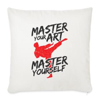 Koreanischer Kampfsport Taekwondo - Sofakissenbezug 45 x 45 cm - Naturweiß  - Vorne
