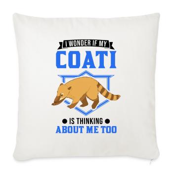 Coati Gift Coati Proboscis - Sofa pillowcase 17,3'' x 17,3'' (45 x 45 cm) - natural white - Front
