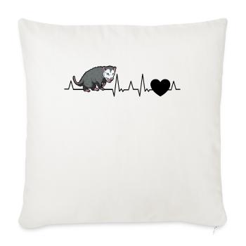 Opossum heartbeat possum marsupial rat - Sofa pillowcase 17,3'' x 17,3'' (45 x 45 cm) - natural white - Front