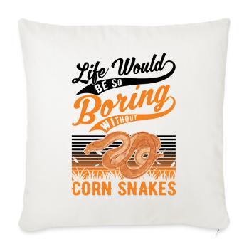 Corn Snake Cadeau Corn Snake - Housse de coussin décorative 45 x 45 cm - blanc nature - Devant