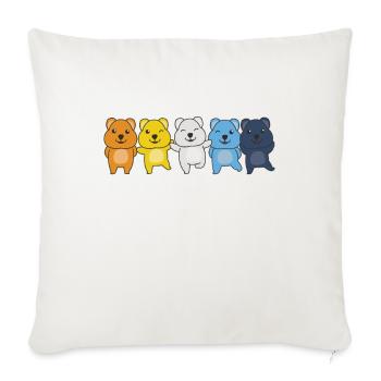 aroace flag gay pride LGBTQ quokka - Sofa pillowcase 17,3'' x 17,3'' (45 x 45 cm) - natural white - Front