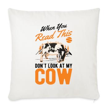 Cow Gift Farmer Cattle Breeder Cows - Sofa pillowcase 17,3'' x 17,3'' (45 x 45 cm) - natural white - Front