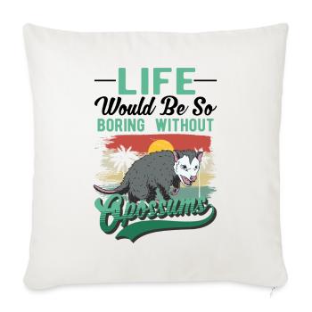 Opossum Gift Marsupial Possum - Sofa pillowcase 17,3'' x 17,3'' (45 x 45 cm) - natural white - Front