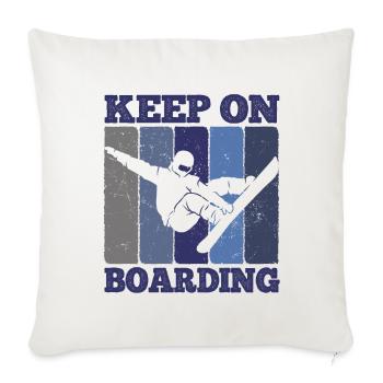 Snowboard Spruch für Snowboarder - Sofakissenbezug 45 x 45 cm - Naturweiß  - Vorne