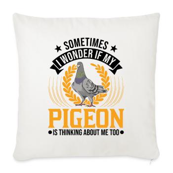 Pigeon Cadeau Pigeon Fancier City Pigeon Pigeonnier Pigeon Transporteur Pigeon - Housse de coussin décorative 45 x 45 cm - blanc nature - Devant