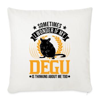 Degu propriétaire arbuste forêt de rats degu - Housse de coussin décorative 45 x 45 cm - blanc nature - Devant