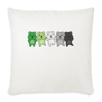 Aromantic Flag Pride LGBTQ Quokka Aromantisch - Sofakissenbezug 45 x 45 cm - Naturweiß  - Vorne