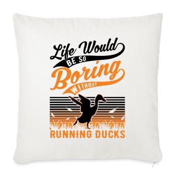 Indian Running Duck Gift Running Duck - Sofa pillowcase 17,3'' x 17,3'' (45 x 45 cm) - natural white - Front