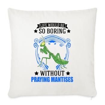 Mante religieuse Cadeau Mante Mante - Housse de coussin décorative 45 x 45 cm - blanc nature - Devant