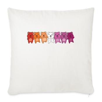 Lesbian Flag Gay Pride LGBTQ Quokka - Sofa pillowcase 17,3'' x 17,3'' (45 x 45 cm) - natural white - Front