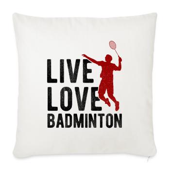 Badminton - Sofakissenbezug 45 x 45 cm - Naturweiß  - Vorne