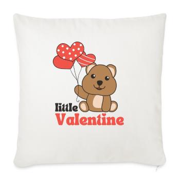 Quokka for Valentine's Day little Valentine - Sofa pillowcase 17,3'' x 17,3'' (45 x 45 cm) - natural white - Front