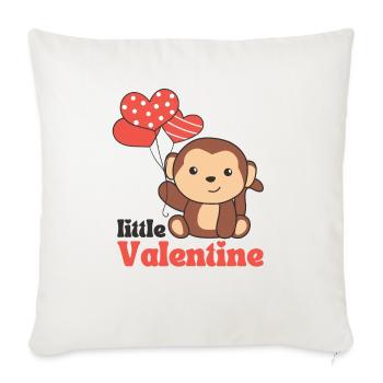 Monkey for Valentine's Day little Valentine - Sofa pillowcase 17,3'' x 17,3'' (45 x 45 cm) - natural white - Front