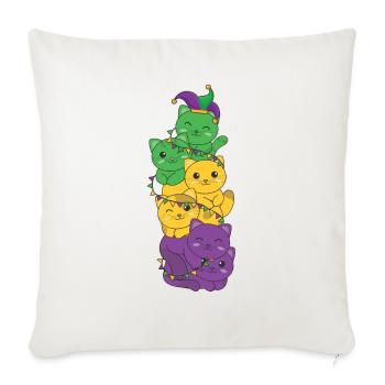 Que les manigances commencent Tour du Mardi Gras - Housse de coussin décorative 45 x 45 cm - blanc nature - Devant