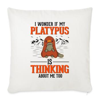 Platypus Spell Platypus - Sofa pillowcase 17,3'' x 17,3'' (45 x 45 cm) - natural white - Front