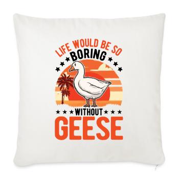 Geese Gift Goose Lovers Goose Breeders - Sofa pillowcase 17,3'' x 17,3'' (45 x 45 cm) - natural white - Front