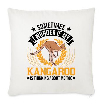 Kangourou australien Kangourou australien - Housse de coussin décorative 45 x 45 cm - blanc nature - Devant