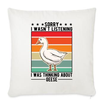 Geese Gift Goose Farmer Goose Goose - Sofa pillowcase 17,3'' x 17,3'' (45 x 45 cm) - natural white - Front