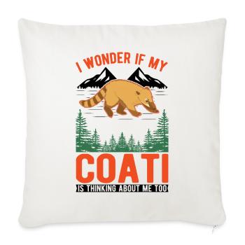 Coati Gift Coati Proboscis - Sofa pillowcase 17,3'' x 17,3'' (45 x 45 cm) - natural white - Front